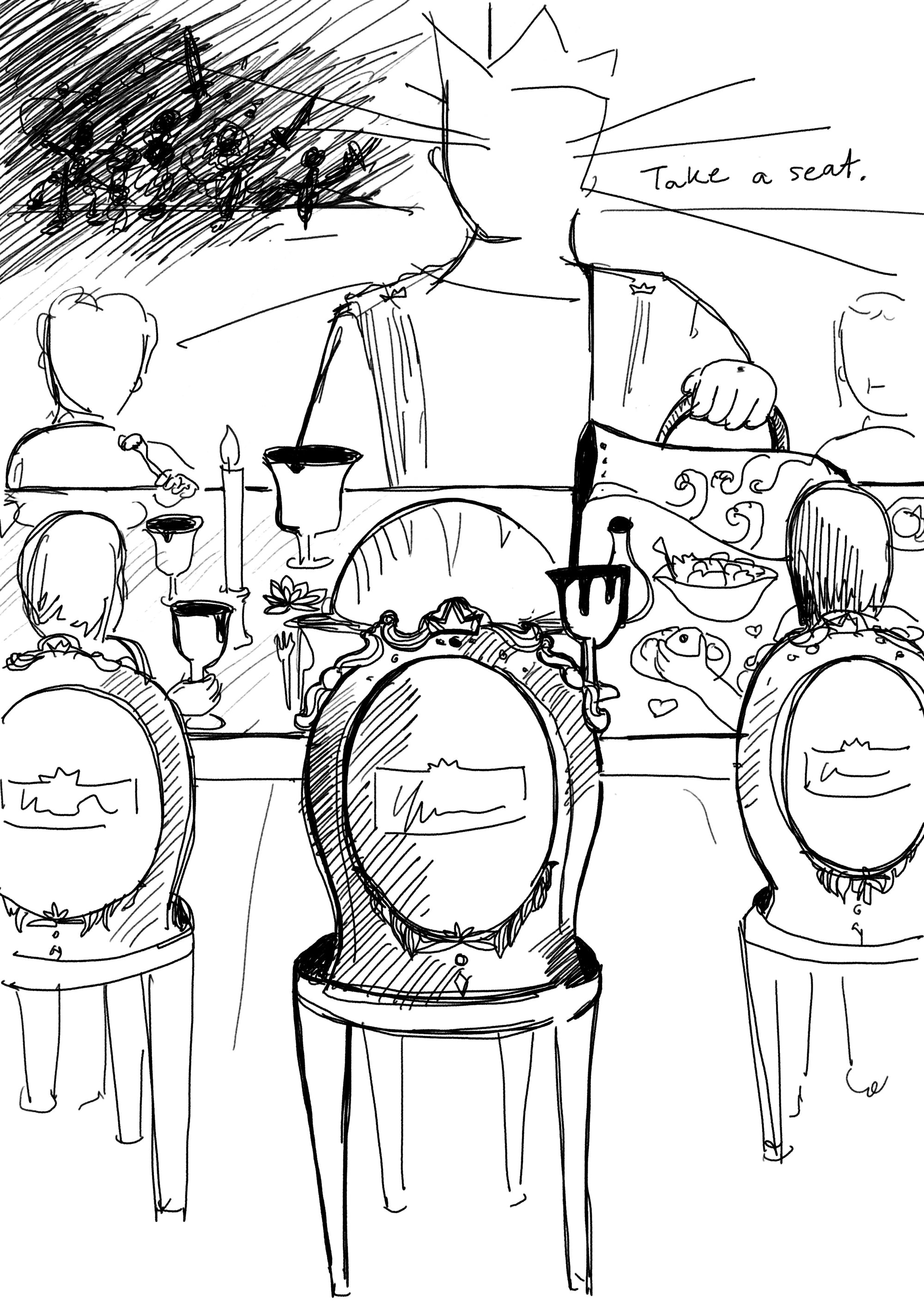 Kunstdruck: Come to the table DIN-A 4