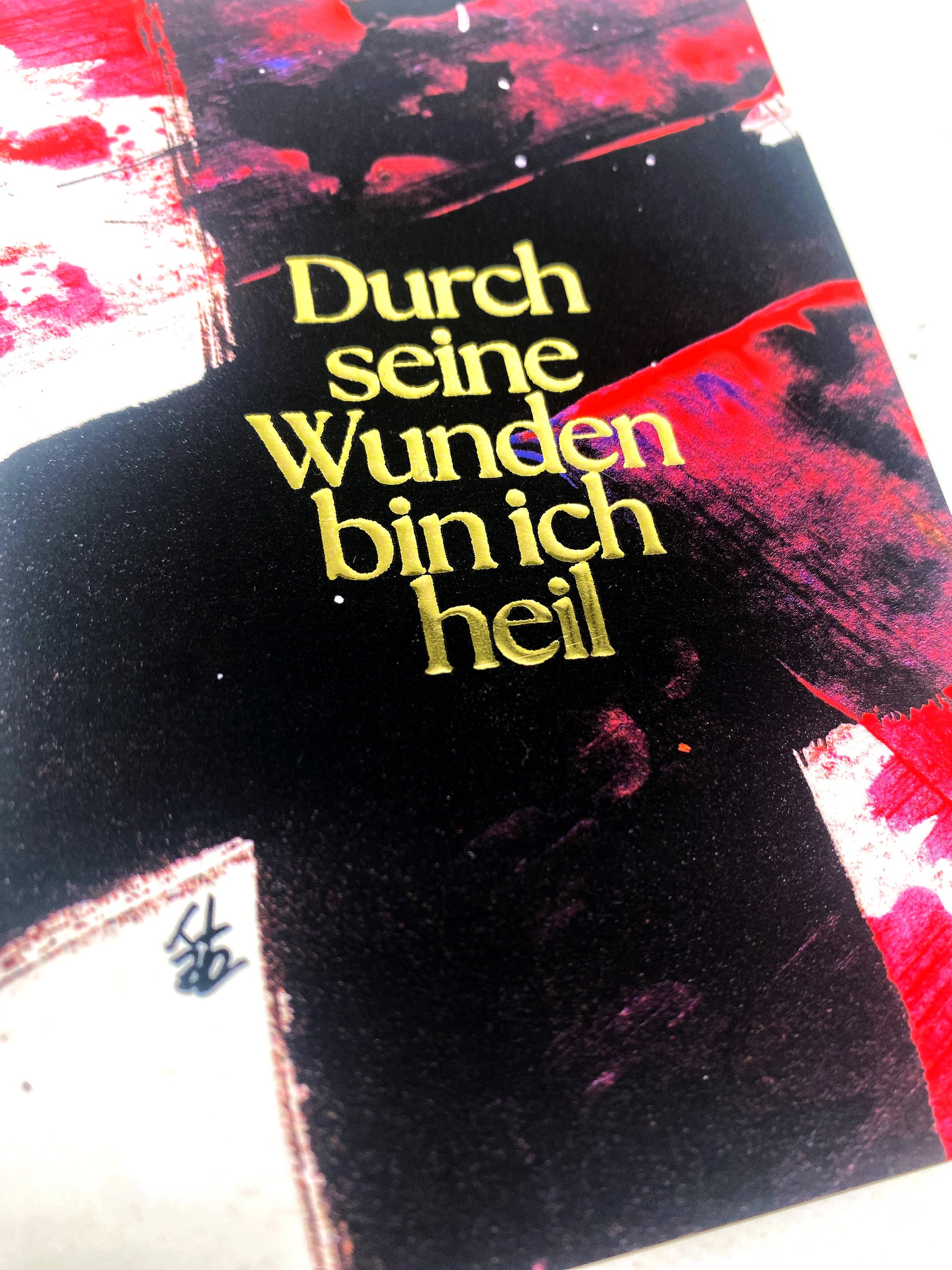 Postkarte "Durch seine Wunden bin ich heil"