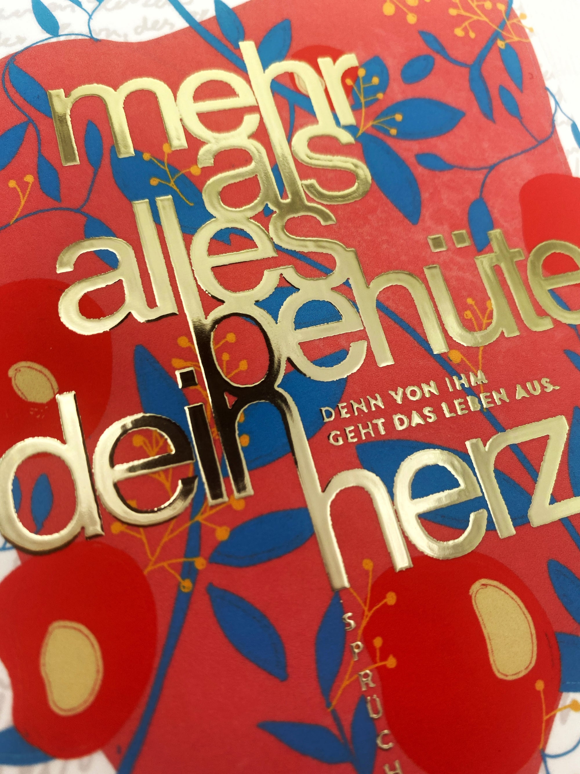 Postkarte "Mehr als alles behüte dein Herz"