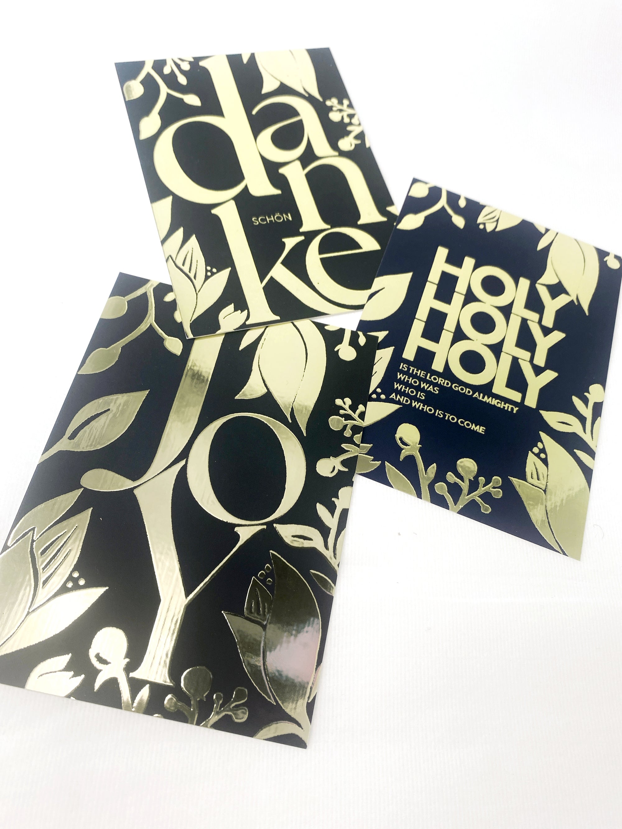 Postkarten 3er Set Schwarz-Gold Edition