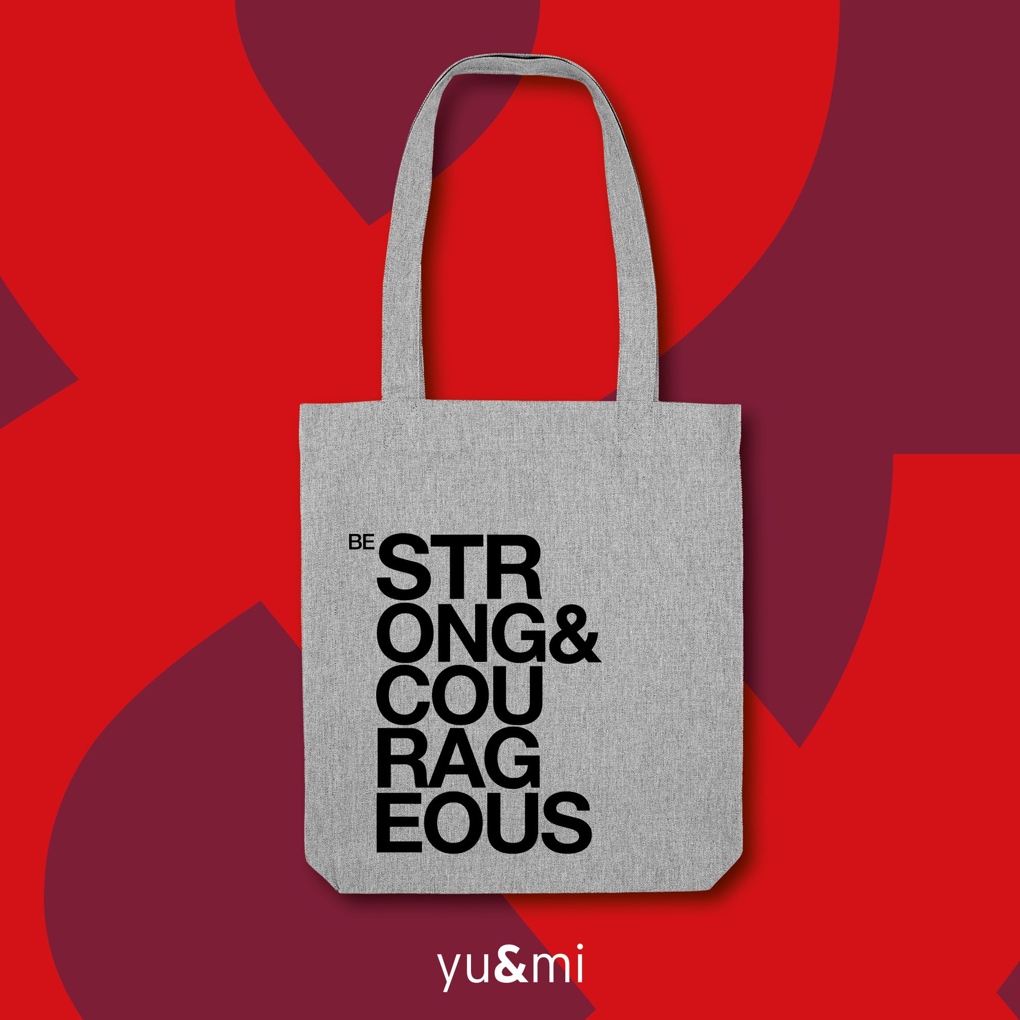 Be strong & courageous ToteBag/Black