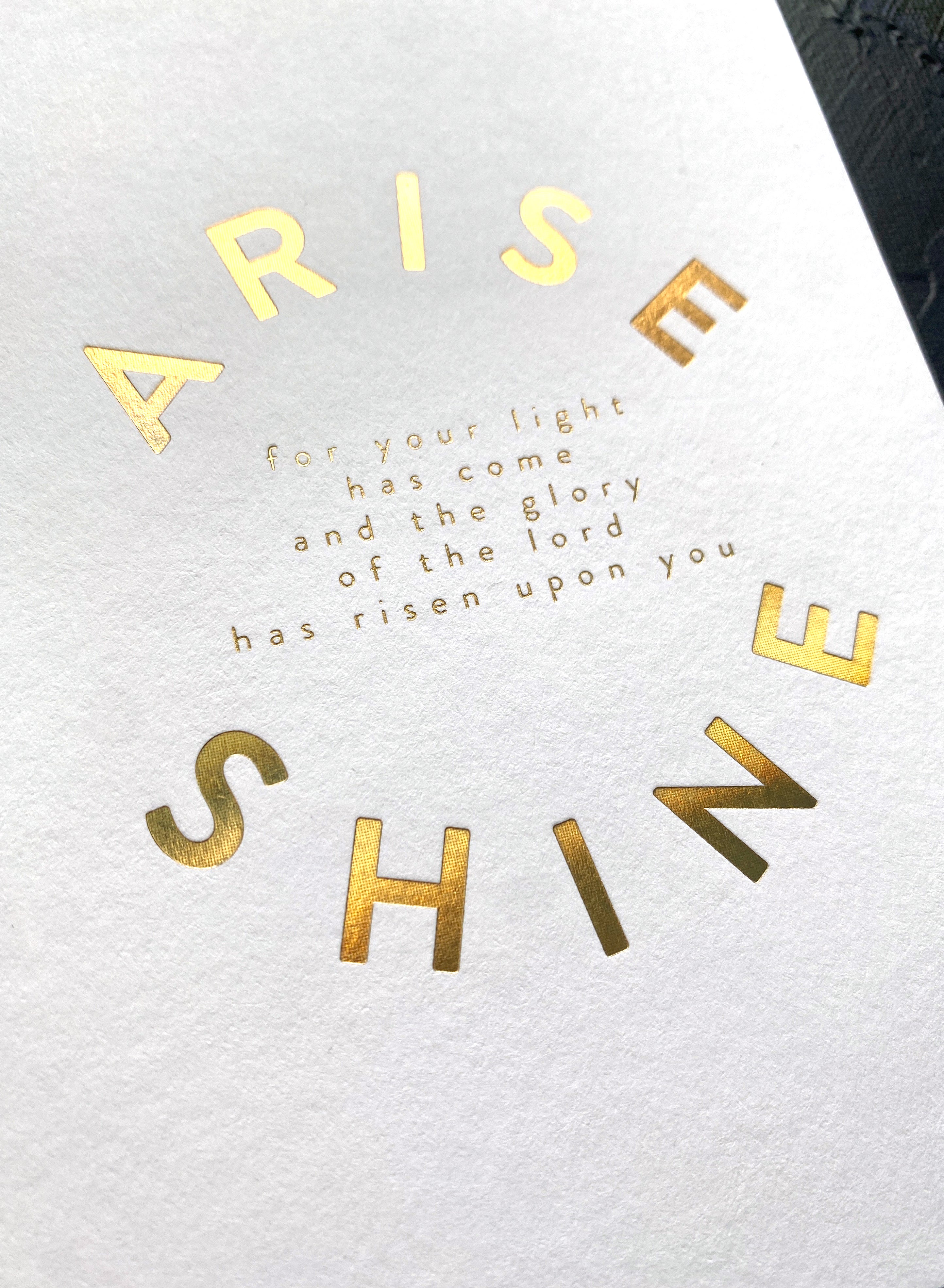 Postkarte_Arise_Shine_Gold