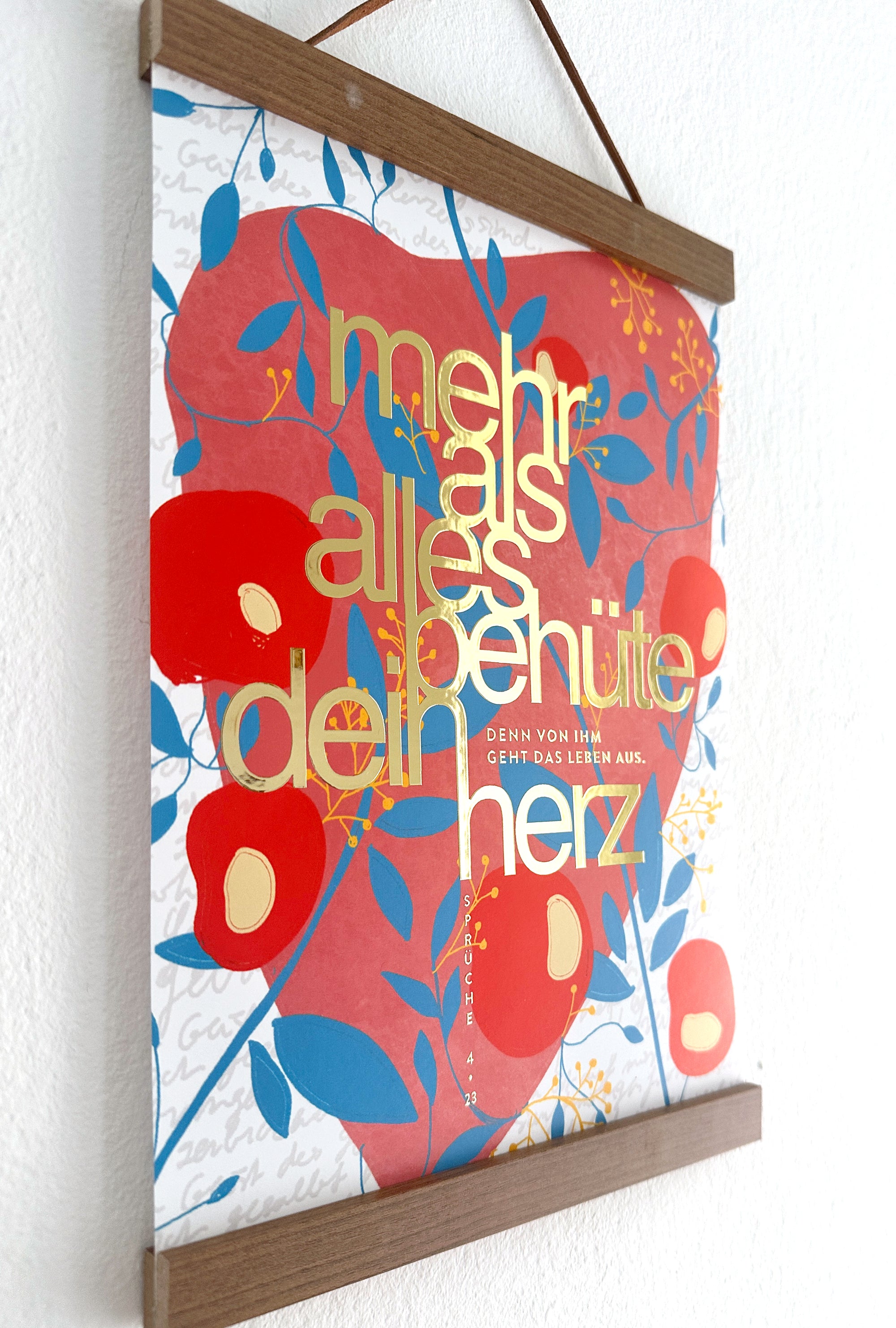 Kunstdruck A4 "Mehr als alles behüte dein Herz"