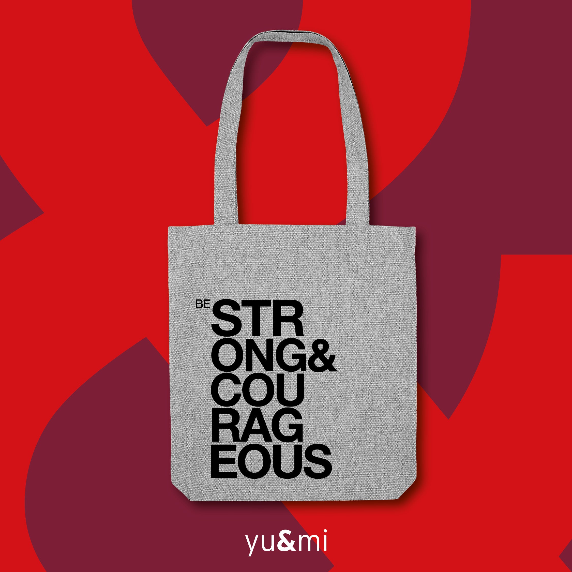 Be strong &amp; courageous ToteBag/Black